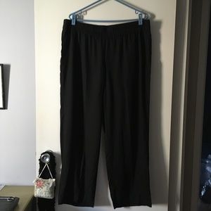 New EILEEN FISHER Black Tencel Lyocell Twill Pull On Pants XL